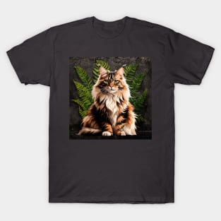 Portrait Of A Maine Coon Cat T-Shirt